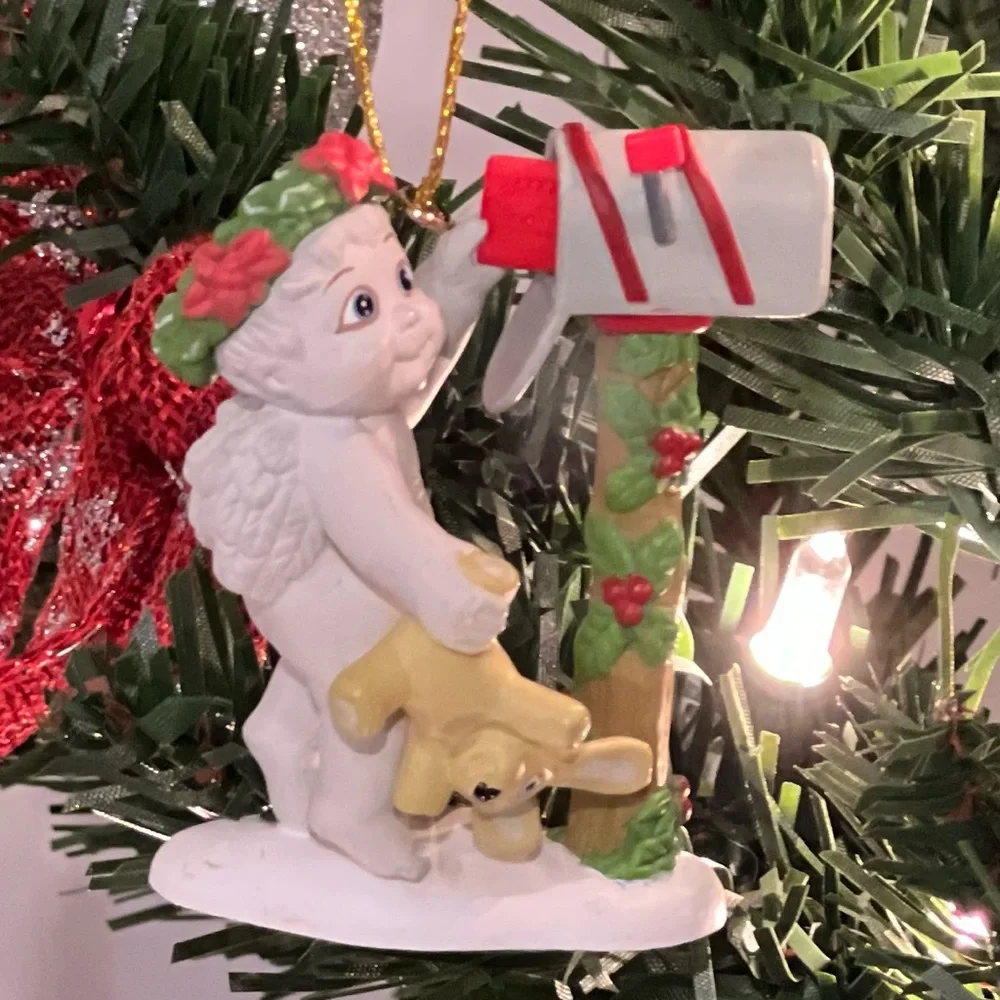 Vintage Dreamsicles Cherub Christmas Ornaments Lot Of 9